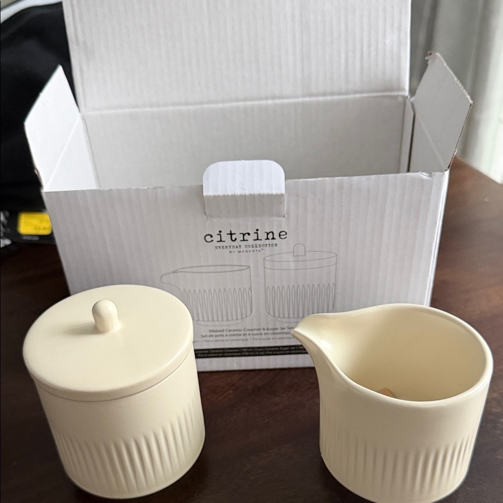 Magenta Cream Coffee & Tea Set